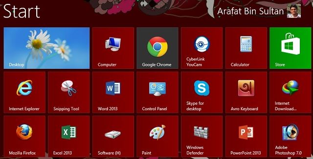 windows 8 start